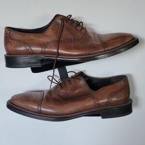 Mezlan Oxford Men's 16 M Brown Leather Lace Up Spain Dress Shoe